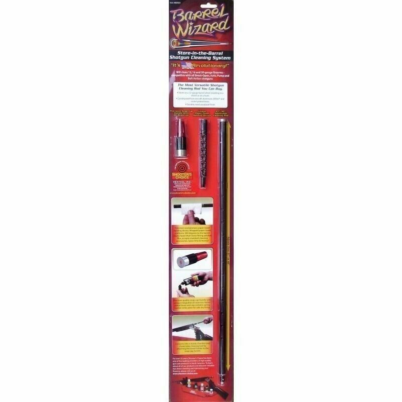 Shooters Choice Barrel Wizard #BW001 Shotgun Cleaning Rod Snap Cap Bore Clean***