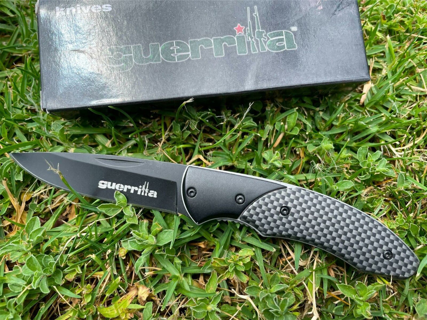RIDGELINE GUERRILLA KNIFE CARBONMAN - GKCARBON POCKET KNIFE 440 STAINLESS ***