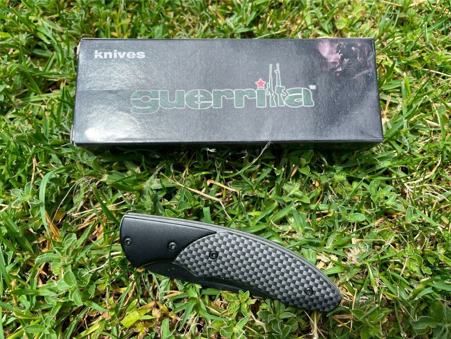 RIDGELINE GUERRILLA KNIFE CARBONMAN - GKCARBON POCKET KNIFE 440 STAINLESS ***