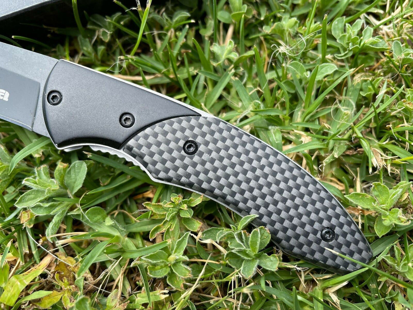 RIDGELINE GUERRILLA KNIFE CARBONMAN - GKCARBON POCKET KNIFE 440 STAINLESS ***