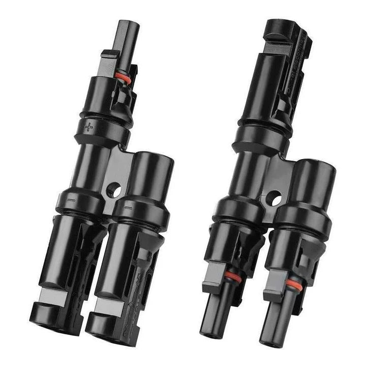 Finch 2 To 1 T Branch MC4 Solar Panel Cable Connectors Male and Female IP67 Pair VendorFinch FIN-SOLMC4T