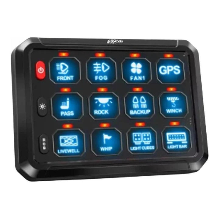 Kong 12V 12 Gang Switch Panel Control System KNG-SP1012