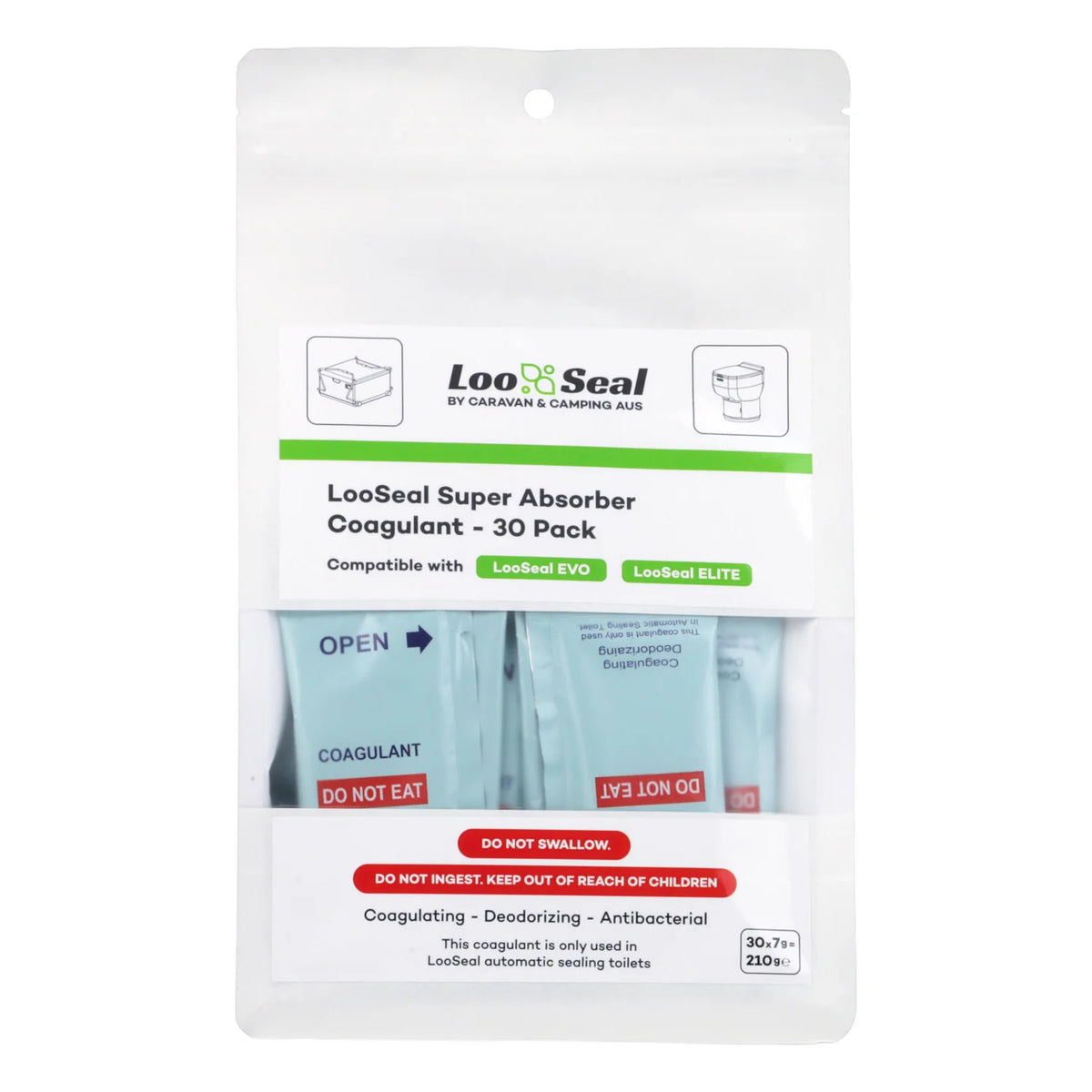 LooSeal Super Absorber Coagulant - 30 Pack CCA-KL301