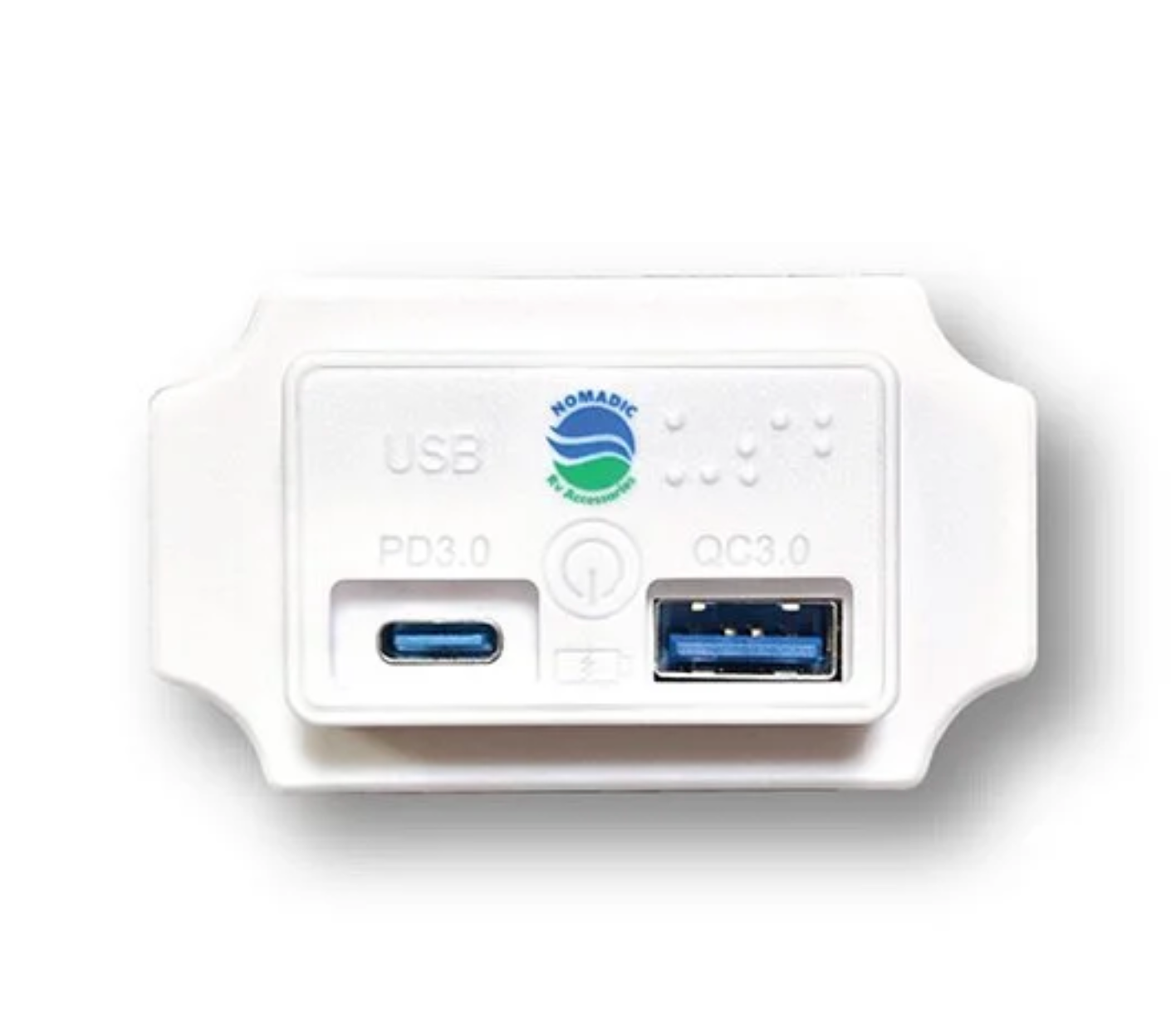 Nomadic RV USB Fast Charger White NRVUSBW3348
