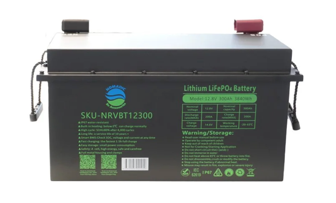 Nomadic Premium 300Ah Lithium Battery NRVBT12300
