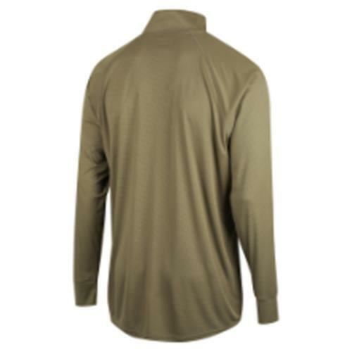 RIDGELINE MENS PERFORMANCE L/S QTR ZIP TOP DARK KHAKI 2XL RLCLSMLDK5