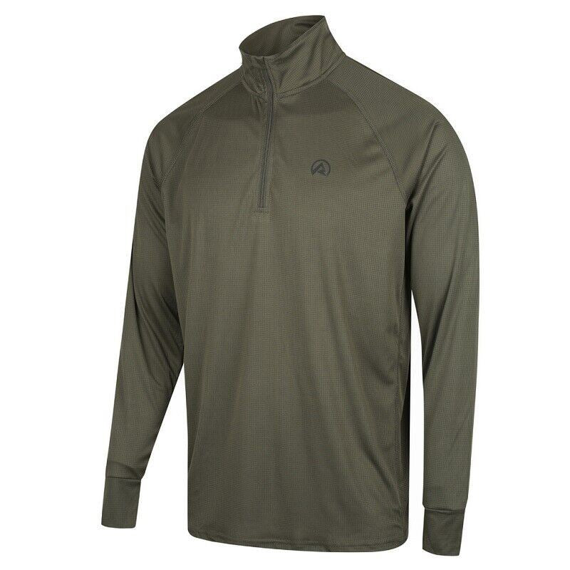 RIDGELINE MENS PERFORMANCE L/S QTR ZIP TOP FOREST 3XL - RLCLSMLFR