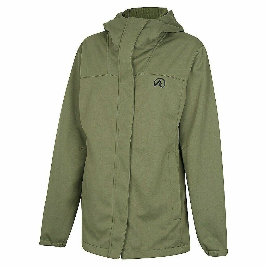 RIDGELINE WOMENS ASCENT SOFTSHELL JACKET FIELD OLIVE M (12) - RLLSJASFO