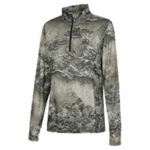 RIDGELINE WOMENS PERFORMANCE L/S QTR ZIP TOP EXCAPE CAMO XL(16) - RLLLSMLEX