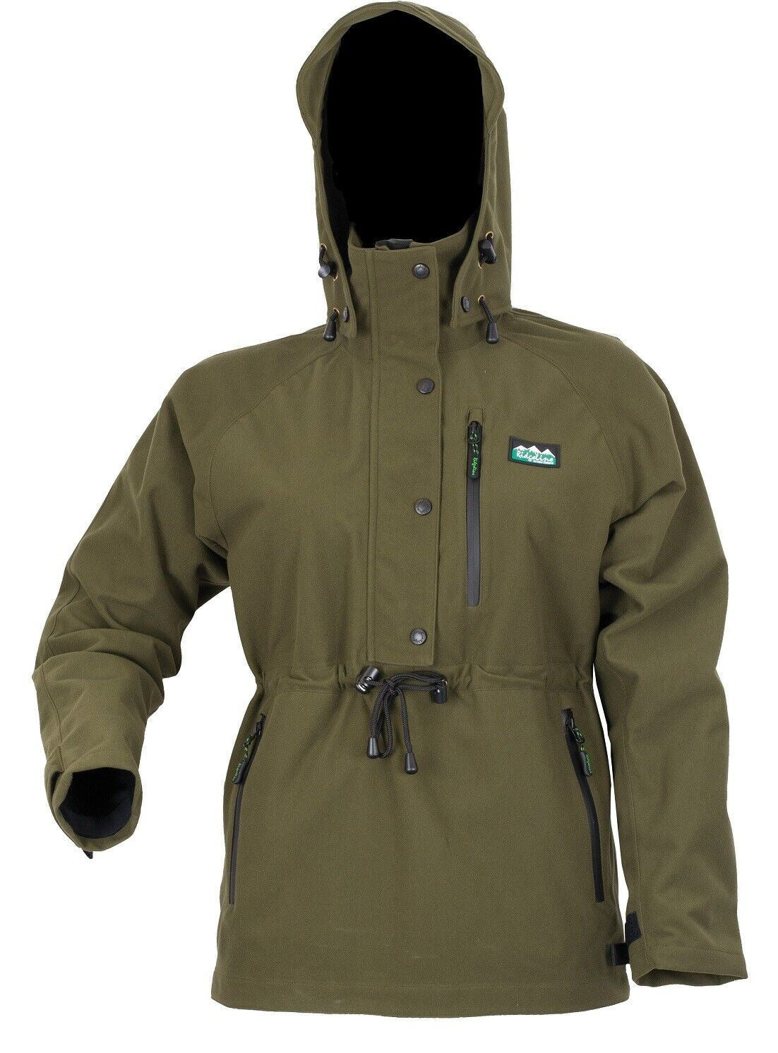 RIDGELINE WOMENS MONSOON CLASSIC ANORAK FIELD OLIVE M (12) - RLLANCMFO
