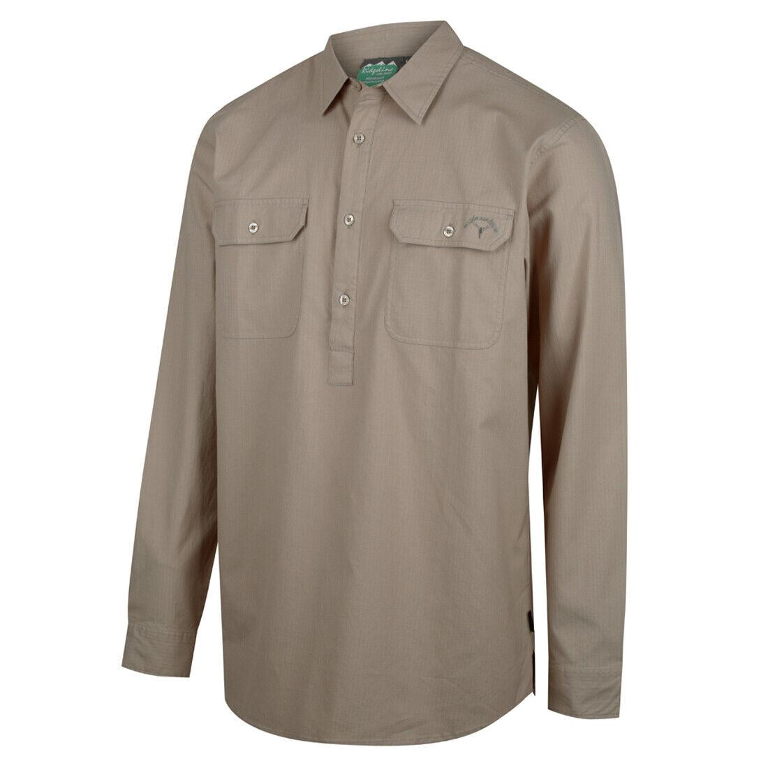 RIDGELINE YARD PLACKET SHIRT BEECH 4XL - RLCSHYPBC