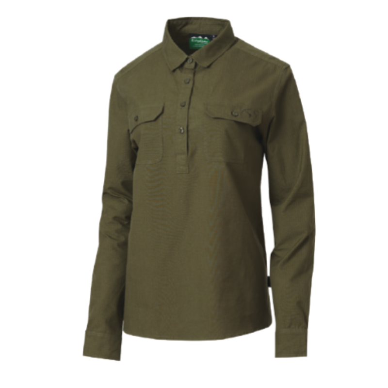 RIDGELINE WOMENS YARD PLACKET SHIRT SAGE M RLLSHYPSG2