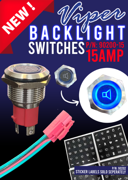 Bell Marine Elite Switch Backlit 8 Gang SIDE BY SIDE On/Off 15A P/N: 90250-15