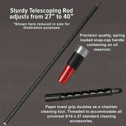 Shooters Choice Barrel Wizard #BW001 Shotgun Cleaning Rod Snap Cap Bore Clean***