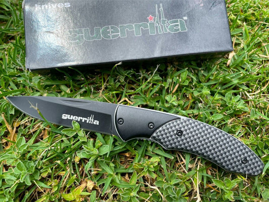 RIDGELINE GUERRILLA KNIFE CARBONMAN - GKCARBON POCKET KNIFE  440 STAINLESS ***