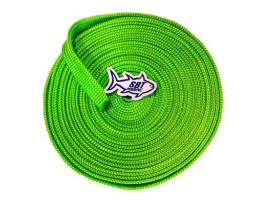 ANCHOR CHAIN SOCK  14 MTRS FLURO GREEN SBT MARINE SLEEVING 6MM SHORT LINK CHAIN