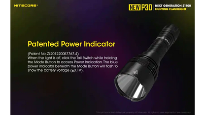 Nitecore P30 (New) 1000 Lumen High Power Long-Range Hunting Flashlight Kit P30NEWHUNTKIT