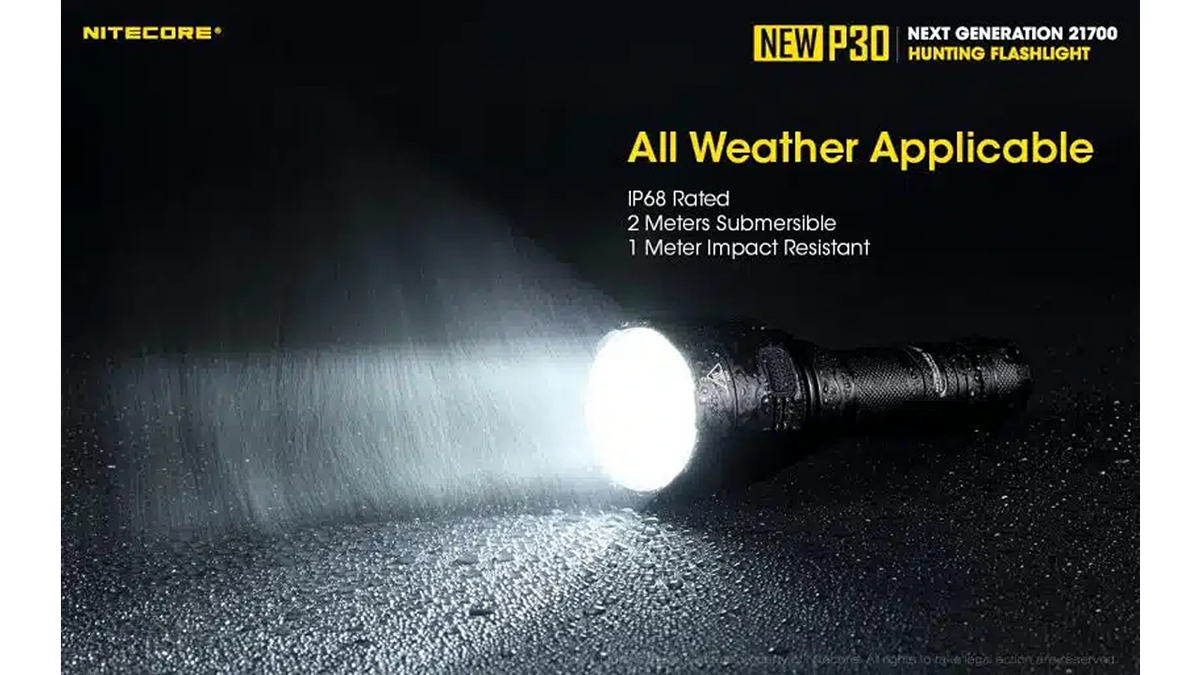 Nitecore P30 (New) 1000 Lumen High Power Long-Range Hunting Flashlight Kit P30NEWHUNTKIT
