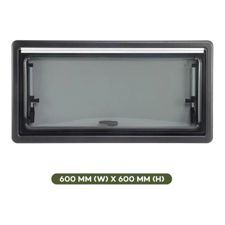 Finch Double Glazed Acrylic Window 600 x 600 With Blind and Fly Screen FIN-RW600600