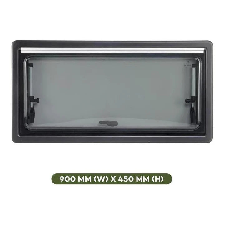 Finch Double Glazed Acrylic Window 900 x 450 With Blind and Fly Screen FIN-RW900450