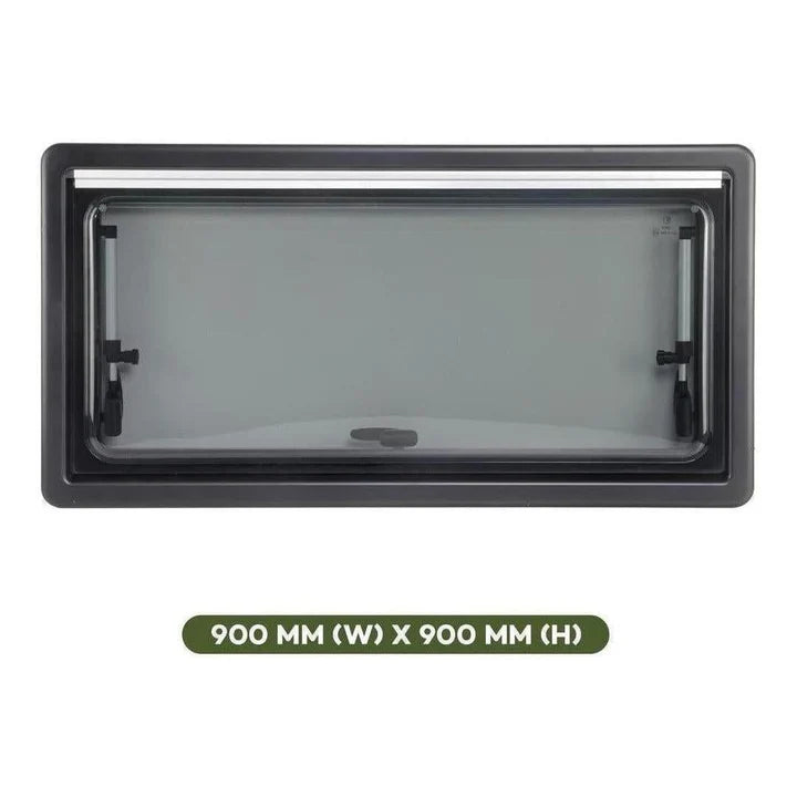 Finch Double Glazed Acrylic Window 900 x 900 With Blind and Fly Screen FIN-RW900900