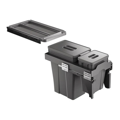 Belgique Kitchen Pull Out Dual Bin 18L + 6L Black CCA-BC300A