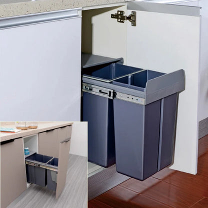 Belgique Kitchen Pull Out Dual Bin 20L + 10L Black CCA-BL300M
