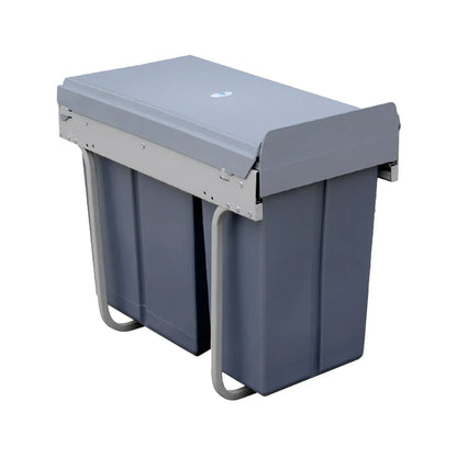Belgique Kitchen Pull Out Dual Bin 20L + 10L Black CCA-BL300M