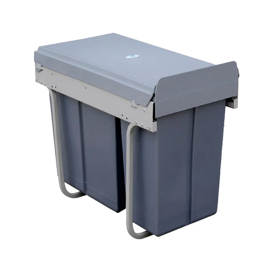 Belgique Kitchen Pull Out Dual Bin 20L + 10L Black CCA-BL300M
