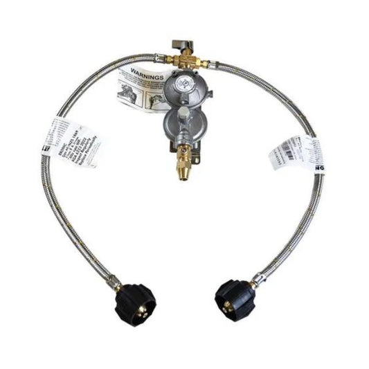 Bromic Double Dual Stage Gas Regulator Kit 450mm Pig Tail 3/8" CCA-4500-0050