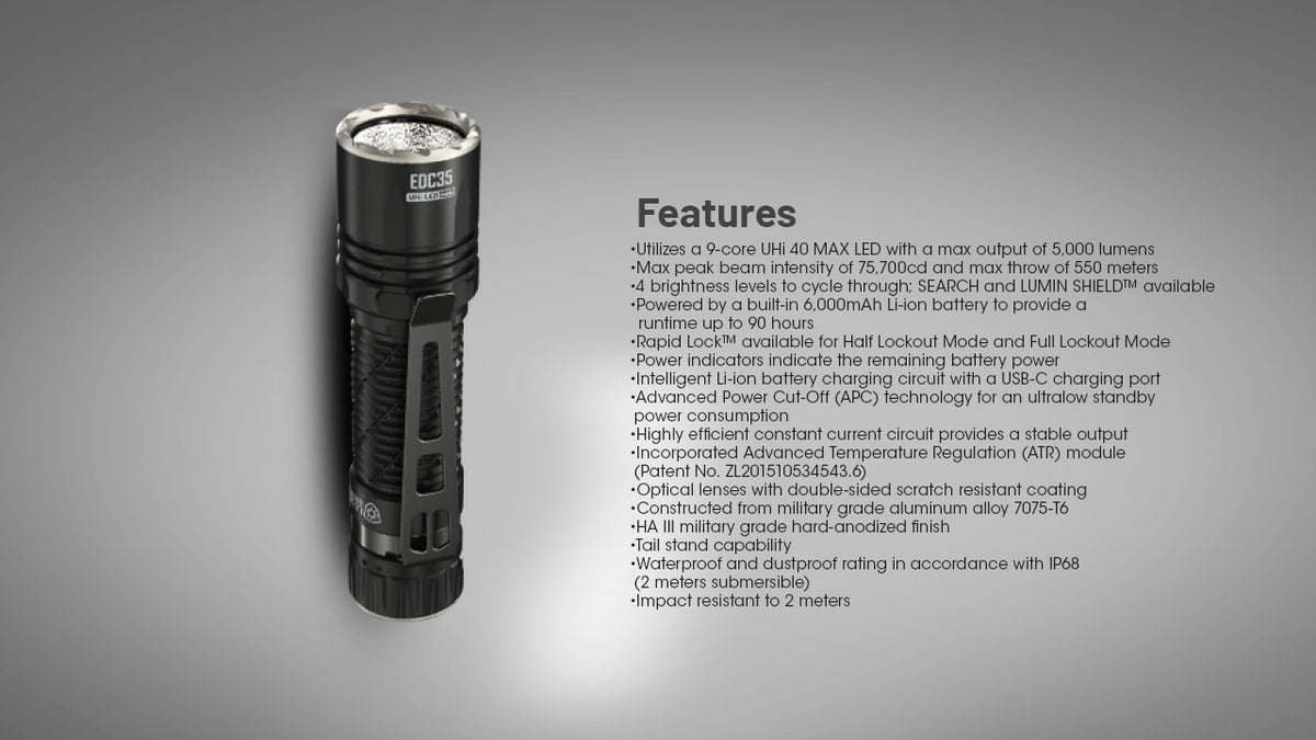 Nitecore EDC35 High-Performance Everyday Carry Flashlight EDC35