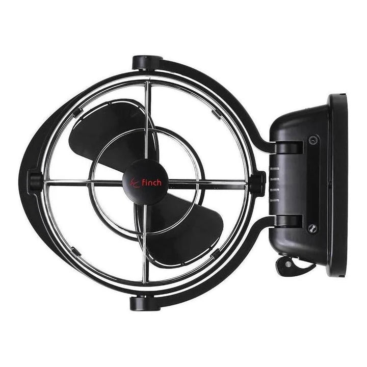 Finch 12/24V 3 Speed 360° Airflow Gimbal Fan Inc USB & Remote Black Vendor FIN-F1001B