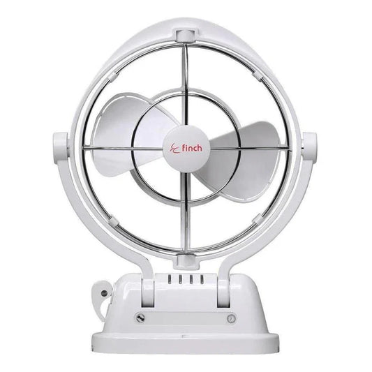 Finch 12/24V 3 Speed 360° Airflow Gimbal Fan Inc USB & Remote White FIN-F1001W