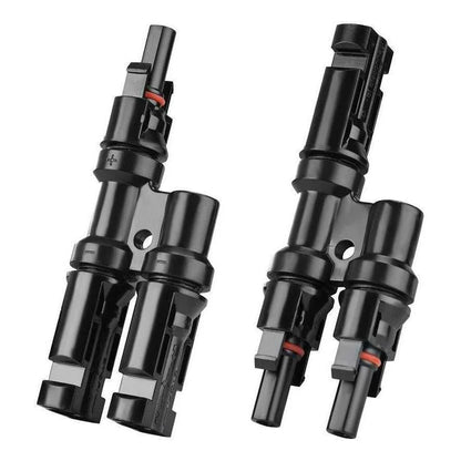 Finch 2 To 1 T Branch MC4 Solar Panel Cable Connectors Male and Female IP67 Pair VendorFinch FIN-SOLMC4T