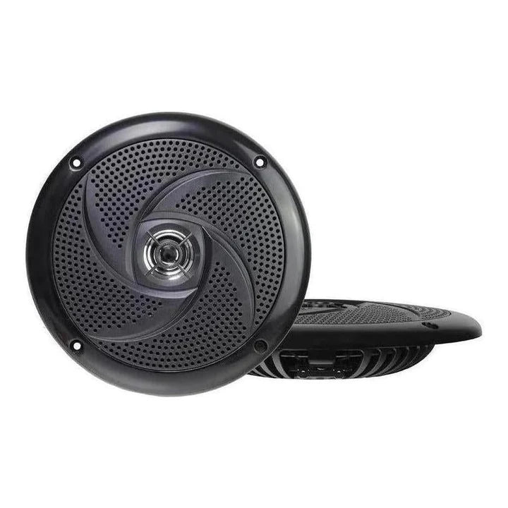 Finch 6.5" Low Profile 60W Slimline Speakers with LED Lights Black 1 pair FIN-DBS6024B-LED