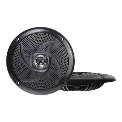Finch 6.5" Low Profile 60W Slimline Speakers with LED Lights Black 1 pair FIN-DBS6024B-LED