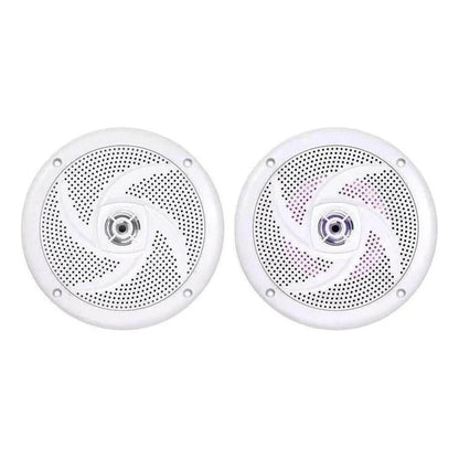 Finch 6.5" Low Profile 60W Slimline Speakers with LED Lights White 1 pair FIN-DBS6024W-LED