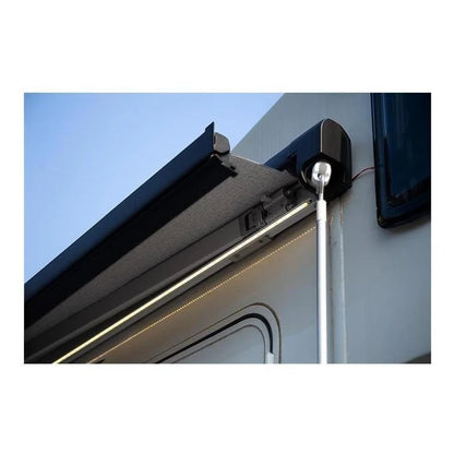 Finch Awning Side Mount Manual inc Support Leg 3.5 x 2.5m Black FIN-AWS27SM350B