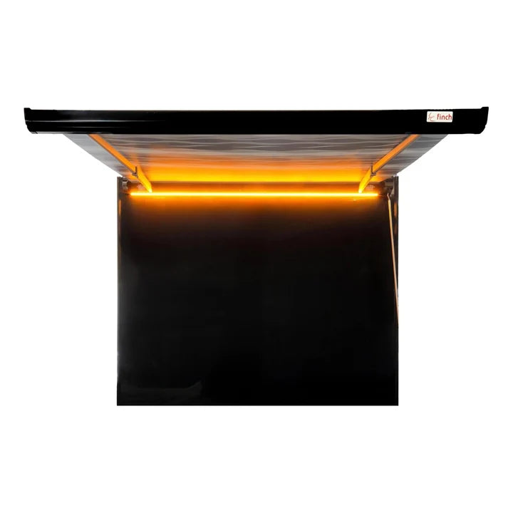 Finch Awning Side Mount Manual inc Support Leg 3 x 2.5m Black FIN-AWS27SM300B