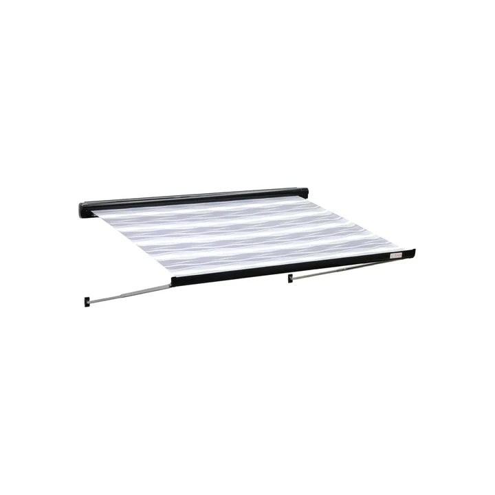 Finch Awning Side Mount Manual inc Support Leg 3.5 x 2.5m Black FIN-AWS27SM350B
