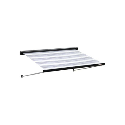 Finch Awning Side Mount Manual inc Support Leg 3.5 x 2.5m Black FIN-AWS27SM350B