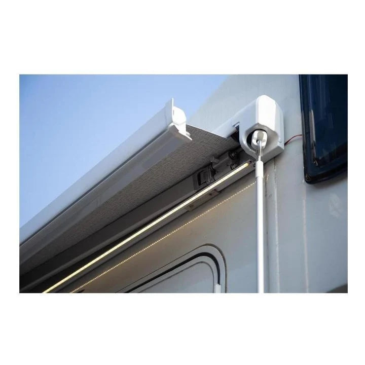 Finch Awning Side Mount Manual inc Support Leg 3.5 x 2.5m White FIN-AWS27SM350W