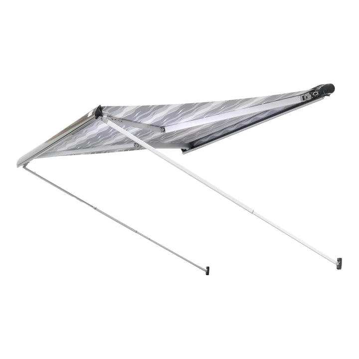 Finch Awning Top Mount Manual Inc Support Leg 3.75 x 2.5m Black FIN-AWS35TM375B