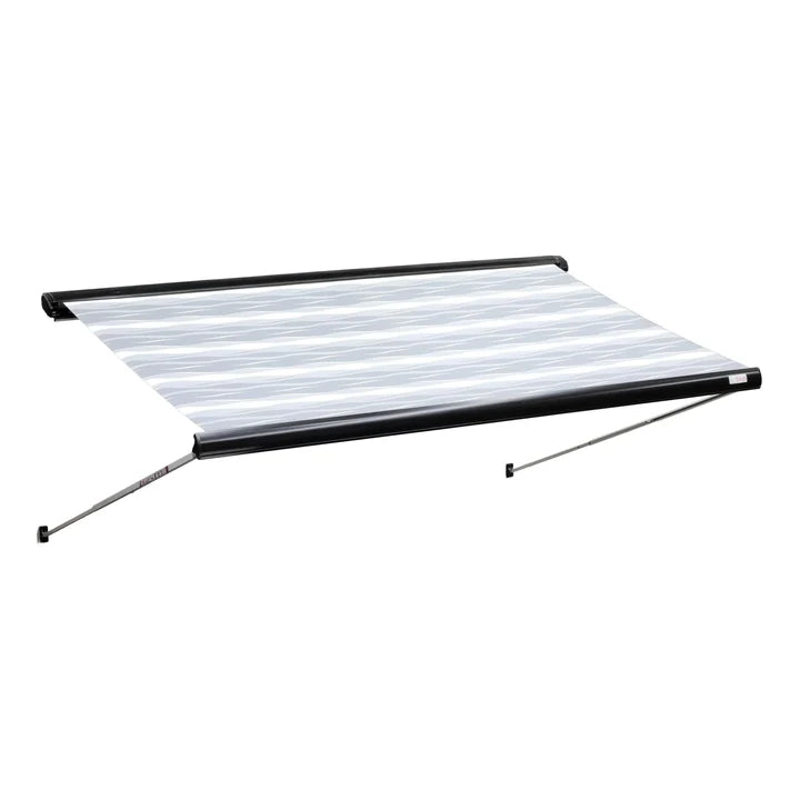Finch Awning Top Mount Manual Inc Support Leg 3 x 2.5m Black FIN-AWS35TM300B