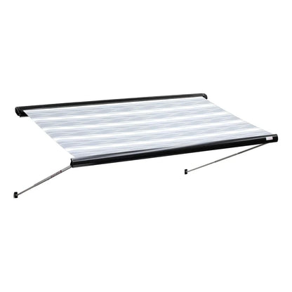 Finch Awning Top Mount Manual Inc Support Leg 3 x 2.5m Black FIN-AWS35TM300B