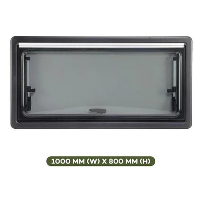 Finch Double Glazed Acrylic Window 1000 x 800 With Blind and Fly Screen FIN-RW1000800