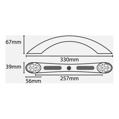 Finch Exterior Grab Handle Including LED Light Satin Silver FIN-GH255GL