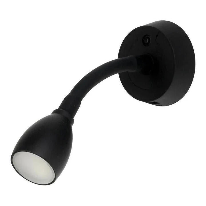 Finch LED 12V Reading Light with USB Port Black FIN-202795EBK