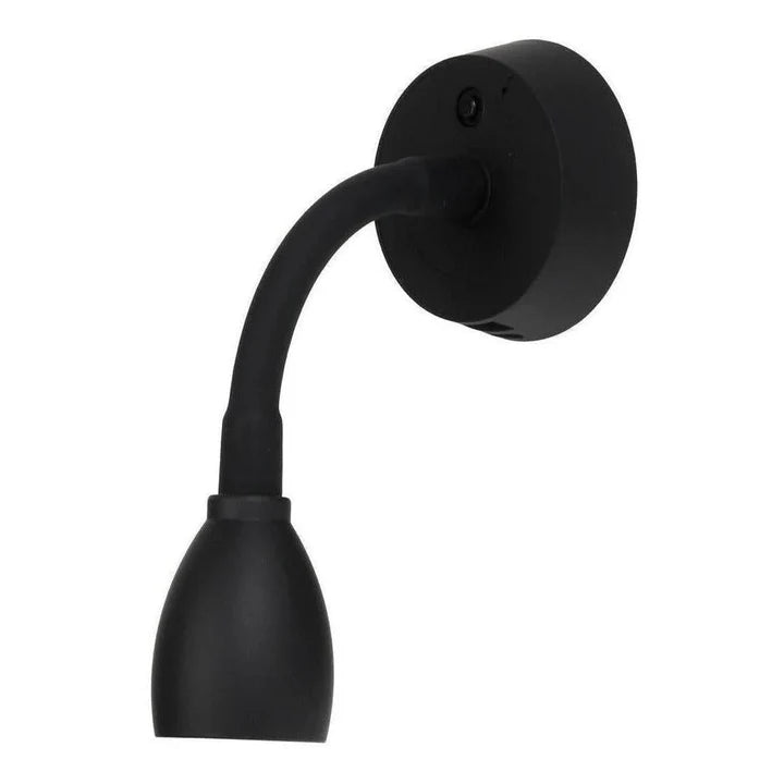 Finch LED 12V Reading Light with USB Port Black FIN-202795EBK