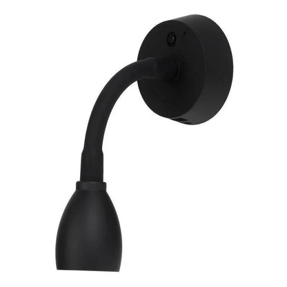 Finch LED 12V Reading Light with USB Port Black FIN-202795EBK